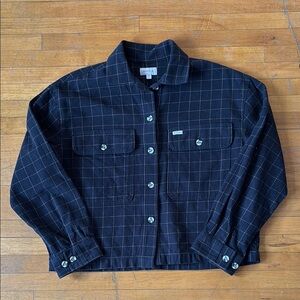 Brixton Black Plaid Button Down Shirt